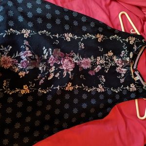 Blue floral tank top